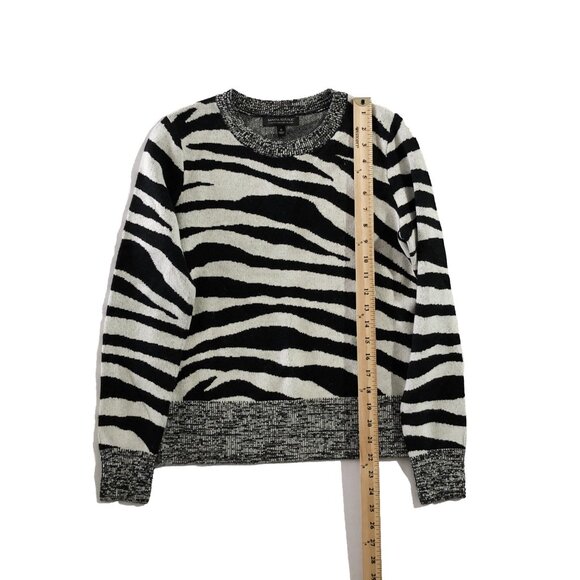 Banana Republic Womens Size S Zebra Print Merino Wool Blend Sweater - Picture 3 of 7